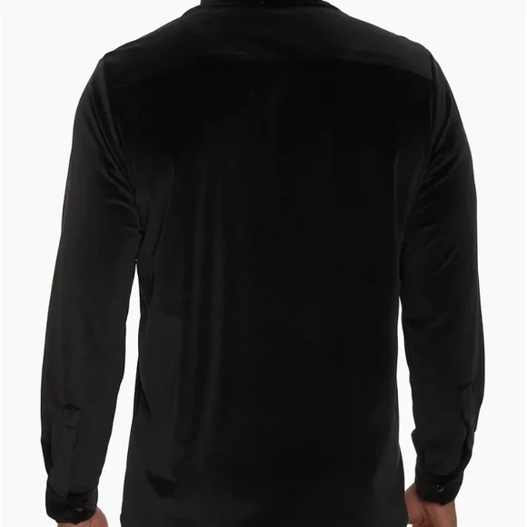 Black Velvet button down long sleeve shirt men’s size small